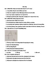 25 Câu trắc nghiệm Sinh học Lớp 11 - Chương Cảm ứng